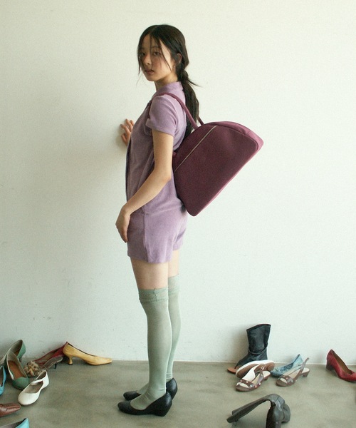 igi(イジ)の「BABY DOUBLE FRONT ROMPER / パイルダブルフロントロンパース(つなぎ/オールインワン・レディース・パープル/ネイビー・1/0)」の21枚目の写真