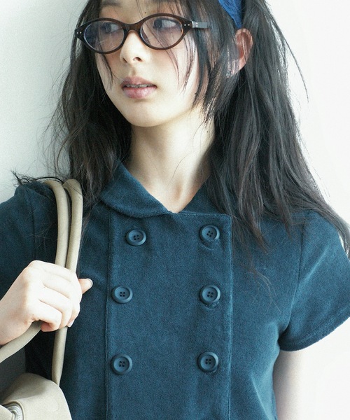igi(イジ)の「BABY DOUBLE FRONT ROMPER / パイルダブルフロントロンパース(つなぎ/オールインワン・レディース・パープル/ネイビー・1/0)」の11枚目の写真