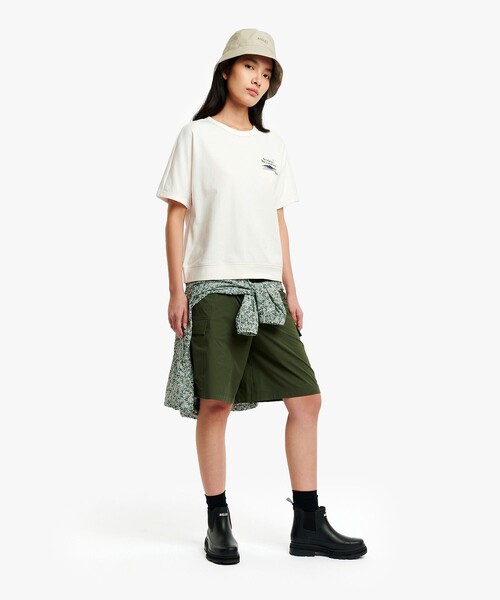 AIGLE(エーグル)の「UVカット 吸水速乾 ワンポイントグラフィック半袖Tシャツ(Tシャツ/カットソー・レディース・イエロー/ホワイト/セージグリーン/グレー・M/S/L)」の9枚目の写真
