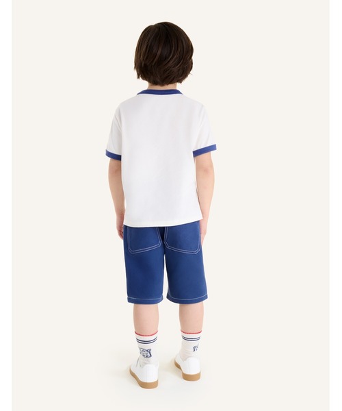 Maison Kitsune（メゾンキツネ）の「ELZO GABARDINE WORKWEAR SHORTS（デニムパンツ・キッズ・インディゴブルー・130cm/120cm/110cm/150cm/140cm）」の4枚目の写真