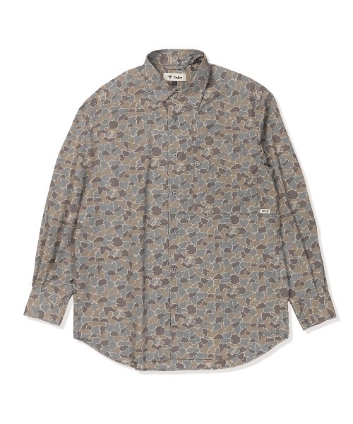 Foxfire（フォックスファイヤー）の「フィッシュアイカモシャツ（シャツ/ブラウス・メンズ・ストーン/ブラウン/グリーン・M/XL/L）」の4枚目の写真