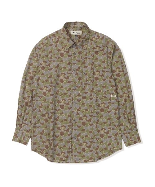 Foxfire（フォックスファイヤー）の「フィッシュアイカモシャツ（シャツ/ブラウス・メンズ・ストーン/ブラウン/グリーン・M/XL/L）」の6枚目の写真