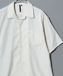 Check & Stripe Short-Sleeve Shirt / チェック&ストライプ 半袖オープンカラーシャツ メンズ トップス 開襟シャツ
