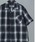 ANPAS�i�A���p�X�j�́uCheck & Stripe Short-Sleeve Shirt / �`�F�b�N���X�g���C�v �����V���c �����Y �g�b�v�X  �I�[�v���J���[ �J�݃V���c�i�V���c/�u���E�X�j�v�b�u���b�N�n2