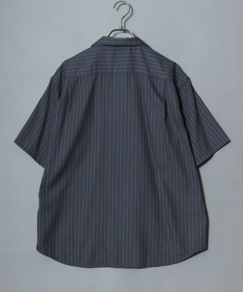 ANPAS(アンパス)の「Check & Stripe Short-Sleeve Shirt / チェック&ストライプ 半袖オープンカラーシャツ メンズ トップス 開襟シャツ(シャツ/ブラウス・メンズ・ホワイト系1/ホワイト系2/ブラック系1/ブルー系/ブラック系2/グレー系・M/L/LL)」の21枚目の写真