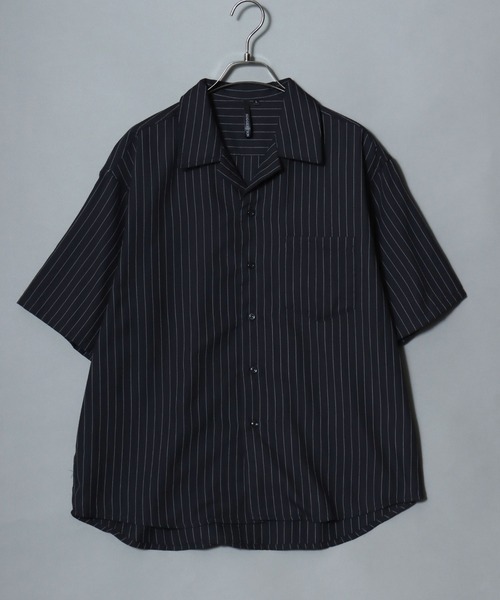 ANPAS(アンパス)の「Check & Stripe Short-Sleeve Shirt / チェック&ストライプ 半袖オープンカラーシャツ メンズ トップス 開襟シャツ(シャツ/ブラウス・メンズ・ホワイト系1/ホワイト系2/ブラック系1/ブルー系/ブラック系2/グレー系・M/L/LL)」の15枚目の写真