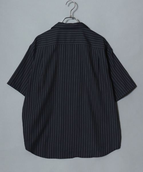 ANPAS(アンパス)の「Check & Stripe Short-Sleeve Shirt / チェック&ストライプ 半袖オープンカラーシャツ メンズ トップス 開襟シャツ(シャツ/ブラウス・メンズ・ホワイト系1/ホワイト系2/ブラック系1/ブルー系/ブラック系2/グレー系・M/L/LL)」の16枚目の写真