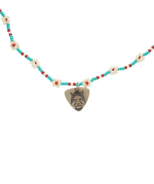 HYSTERIC GLAMOUR（ヒステリックグラマー）の「Akashic Tree/SEE NO EVILビーズネックレス（ネックレス・レディース・ブラック/ブルー・FREE）」の4枚目の写真