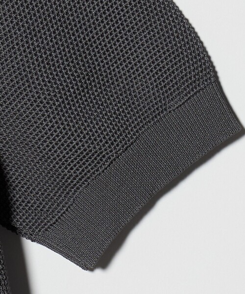 UNITED ARROWS(ユナイテッドアローズ)の「シャーリーカーン バーズアイ ニットポロシャツ(ポロシャツ・メンズ・グレー系/ダークオレンジ/ライム/ブラック・XL/L/M/S)」の7枚目の写真