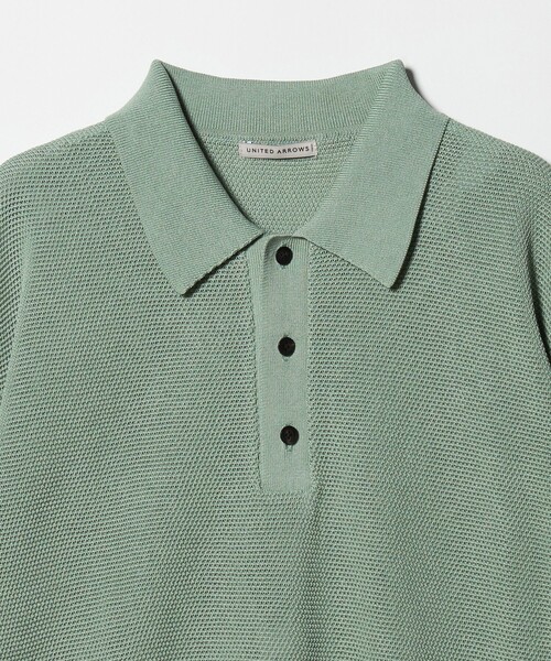 UNITED ARROWS(ユナイテッドアローズ)の「シャーリーカーン バーズアイ ニットポロシャツ(ポロシャツ・メンズ・グレー系/ダークオレンジ/ライム/ブラック・XL/L/M/S)」の13枚目の写真