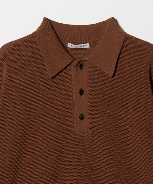 UNITED ARROWS(ユナイテッドアローズ)の「シャーリーカーン バーズアイ ニットポロシャツ(ポロシャツ・メンズ・グレー系/ダークオレンジ/ライム/ブラック・XL/L/M/S)」の15枚目の写真