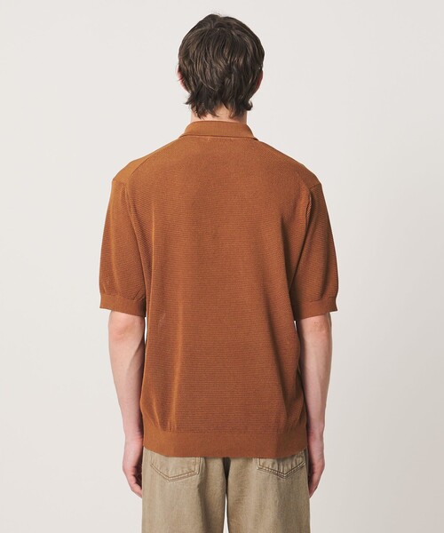 UNITED ARROWS（ユナイテッドアローズ）の「シャーリーカーン バーズアイ ニットポロシャツ（ポロシャツ・メンズ・グレー系/ダークオレンジ/ライム/ブラック・XL/L/M/S）」の9枚目の写真