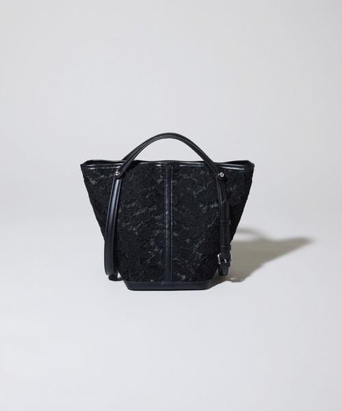 TREASURE TOPKAPI（トレジャートプカピ）の「【TREASURE TOPKAPI】2way チェンジング トートバッグ レース/レオパード（トートバッグ・レディース・ベージュ/ブラック・FREE）」の2枚目の写真