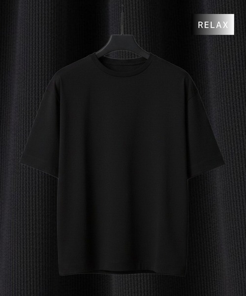 UNITED TOKYO(ユナイテッドトウキョウ)の「【防臭】Super 140s ウールテクノラマ リラックスTシャツ |梅雨対策/蒸れない/吸湿性/接触冷感/ドライタッチ/夏服(Tシャツ/カットソー・メンズ・ネイビー/グレイッシュベージュ/ブラック・2/1)」の2枚目の写真