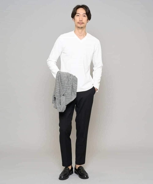 a.v.v（アーヴェヴェ）の「【イージーケア/洗濯機で洗える/ストレッチ】スラブメランジカノコスマートジャケット（テーラードジャケット・メンズ・チャコールグレー/ネイビー・46/48/52/50）」の9枚目の写真