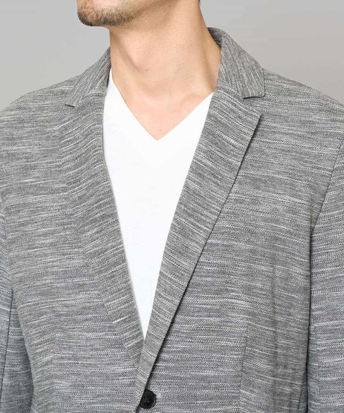a.v.v（アーヴェヴェ）の「【イージーケア/洗濯機で洗える/ストレッチ】スラブメランジカノコスマートジャケット（テーラードジャケット・メンズ・チャコールグレー/ネイビー・46/48/52/50）」の16枚目の写真