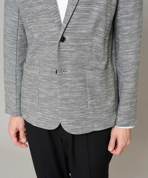 a.v.v（アーヴェヴェ）の「【イージーケア/洗濯機で洗える/ストレッチ】スラブメランジカノコスマートジャケット（テーラードジャケット・メンズ・チャコールグレー/ネイビー・46/48/52/50）」の19枚目の写真