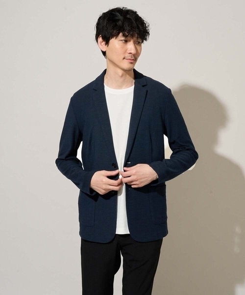 a.v.v（アーヴェヴェ）の「【イージーケア/洗濯機で洗える/ストレッチ】スラブメランジカノコスマートジャケット（テーラードジャケット・メンズ・チャコールグレー/ネイビー・46/48/52/50）」の22枚目の写真