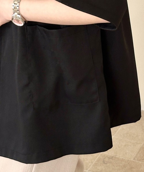 DAY CLOSET(デイ クローゼット)の「【ゆるっと羽織れてこなれ魅せ】半袖ドルマンスリーブダブルボタンテーラードジャケット レディース(テーラードジャケット・レディース・ブラック/チャコールグレー/ベージュ・L/M)」の15枚目の写真