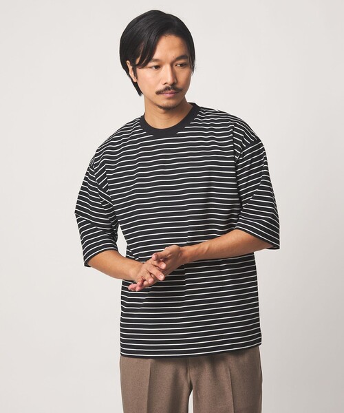 A DAY IN THE LIFE UNITED ARROWS(アデイインザライフユナイテッドアローズ)の「クリア ポンチ リラックス 5分袖 カットソー-接触冷感-<A DAY IN THE LIFE>(Tシャツ/カットソー・メンズ・ブラック/ターコイズブルー系/その他1/ホワイト/ライトグレー・XL/M/S/L)」の5枚目の写真