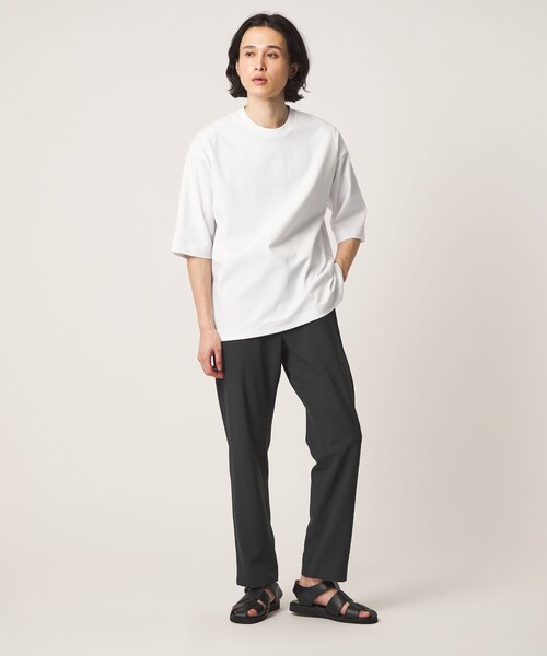A DAY IN THE LIFE UNITED ARROWS(アデイインザライフユナイテッドアローズ)の「クリア ポンチ リラックス 5分袖 カットソー-接触冷感-<A DAY IN THE LIFE>(Tシャツ/カットソー・メンズ・ブラック/ターコイズブルー系/その他1/ホワイト/ライトグレー・XL/M/S/L)」の7枚目の写真