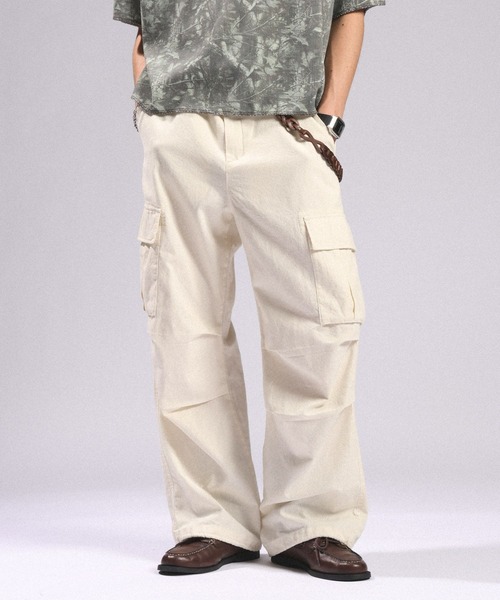 セール】Cotton Linen Easy Cargo Pants/綿麻カーゴイージーパンツ