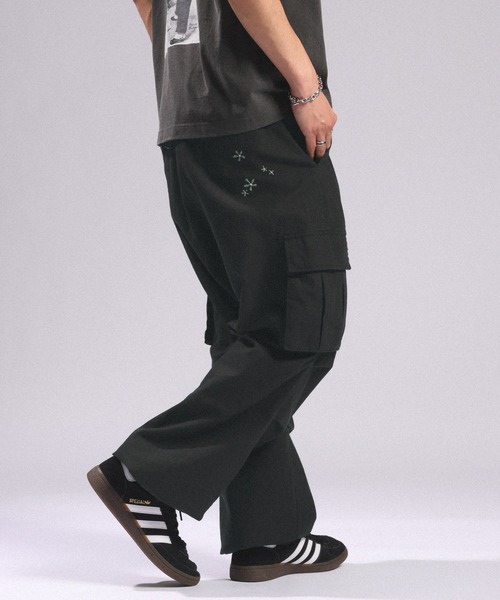 RAGEBLUE（レイジブルー）の「Cotton Linen Easy Cargo Pants/綿麻カーゴイージーパンツ（カーゴパンツ・メンズ・ブラック/ホワイト/ライトグリーン・MEDIUM/LARGE）」の22枚目の写真