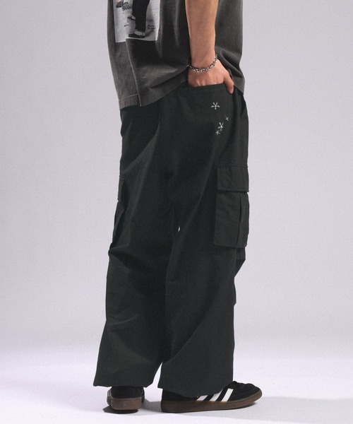 RAGEBLUE（レイジブルー）の「Cotton Linen Easy Cargo Pants/綿麻カーゴイージーパンツ（カーゴパンツ・メンズ・ブラック/ホワイト/ライトグリーン・MEDIUM/LARGE）」の21枚目の写真