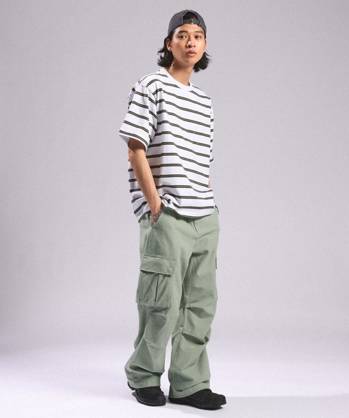RAGEBLUE（レイジブルー）の「Cotton Linen Easy Cargo Pants/綿麻カーゴイージーパンツ（カーゴパンツ・メンズ・ブラック/ホワイト/ライトグリーン・MEDIUM/LARGE）」の17枚目の写真