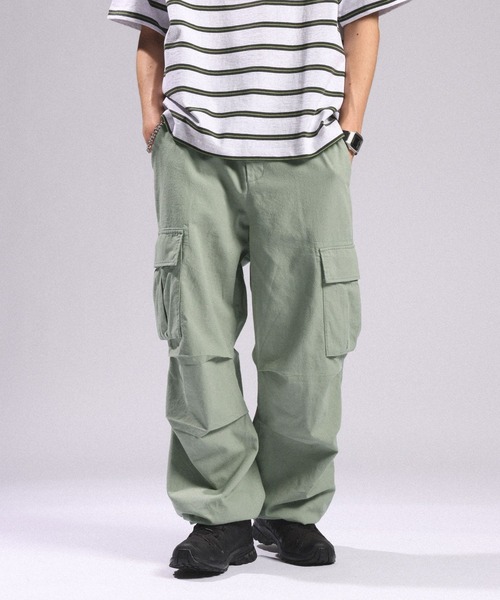 RAGEBLUE（レイジブルー）の「Cotton Linen Easy Cargo Pants/綿麻カーゴイージーパンツ（カーゴパンツ・メンズ・ブラック/ホワイト/ライトグリーン・MEDIUM/LARGE）」の15枚目の写真