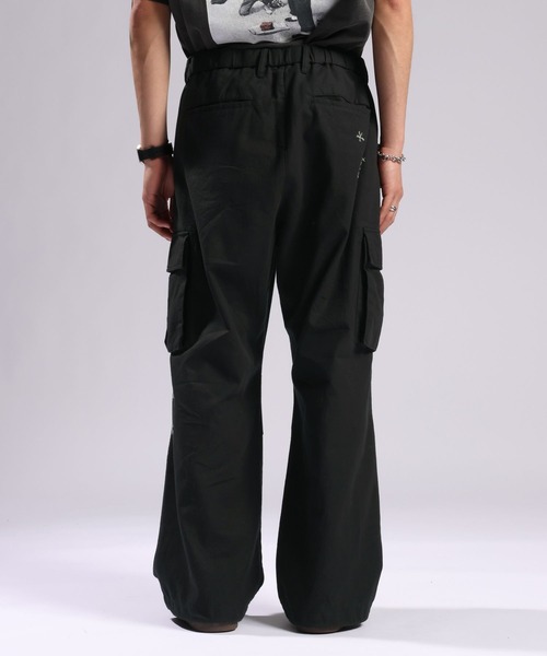 RAGEBLUE（レイジブルー）の「Cotton Linen Easy Cargo Pants/綿麻カーゴイージーパンツ（カーゴパンツ・メンズ・ブラック/ホワイト/ライトグリーン・MEDIUM/LARGE）」の11枚目の写真