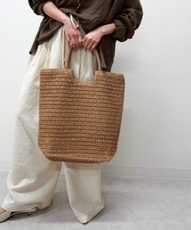 gossara（ゴサラ）の「【昨年即完した人気商品】ハンドルペーパートート（かごバッグ）」
