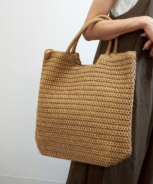gossara(ゴサラ)の「【昨年即完した人気商品】ハンドルペーパートート(かごバッグ・レディース・ベージュ/ブラック/ブラウン・FREE)」の11枚目の写真