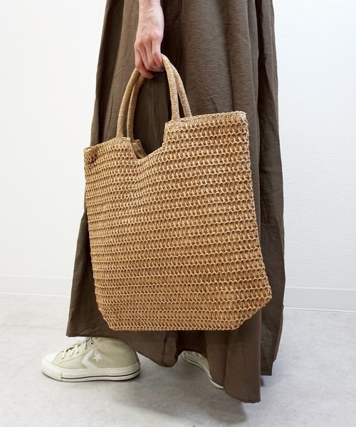gossara(ゴサラ)の「【昨年即完した人気商品】ハンドルペーパートート(かごバッグ・レディース・ベージュ/ブラック/ブラウン・FREE)」の9枚目の写真