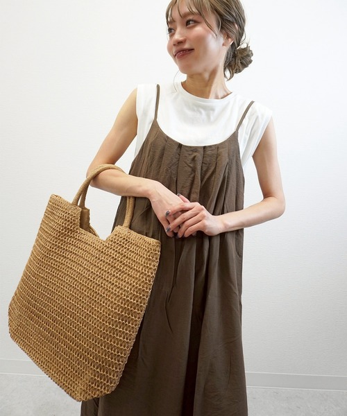 gossara(ゴサラ)の「【昨年即完した人気商品】ハンドルペーパートート(かごバッグ・レディース・ベージュ/ブラック/ブラウン・FREE)」の8枚目の写真