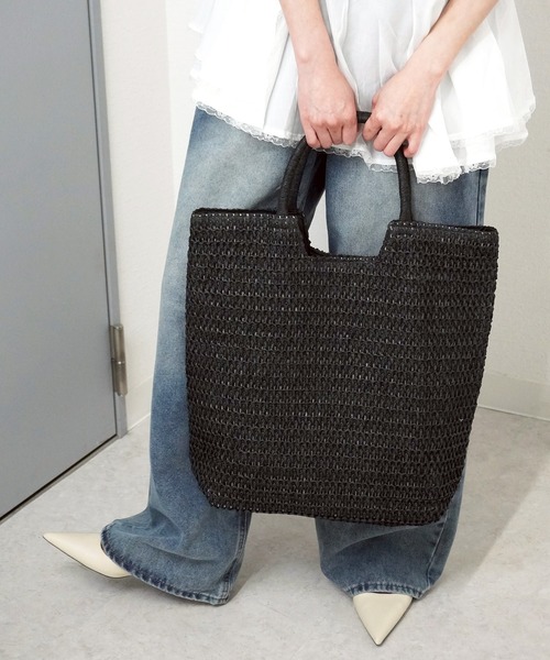 gossara(ゴサラ)の「【昨年即完した人気商品】ハンドルペーパートート(かごバッグ・レディース・ベージュ/ブラック/ブラウン・FREE)」の19枚目の写真