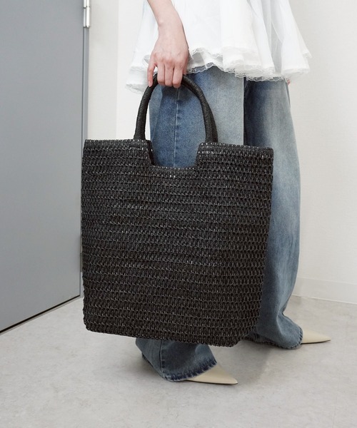 gossara(ゴサラ)の「【昨年即完した人気商品】ハンドルペーパートート(かごバッグ・レディース・ベージュ/ブラック/ブラウン・FREE)」の18枚目の写真