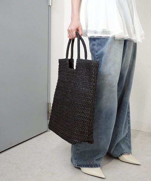 gossara(ゴサラ)の「【昨年即完した人気商品】ハンドルペーパートート(かごバッグ・レディース・ベージュ/ブラック/ブラウン・FREE)」の16枚目の写真