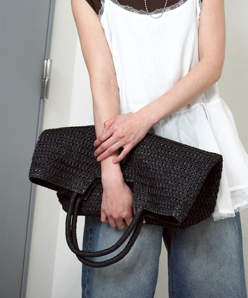 gossara(ゴサラ)の「【昨年即完した人気商品】ハンドルペーパートート(かごバッグ・レディース・ベージュ/ブラック/ブラウン・FREE)」の14枚目の写真