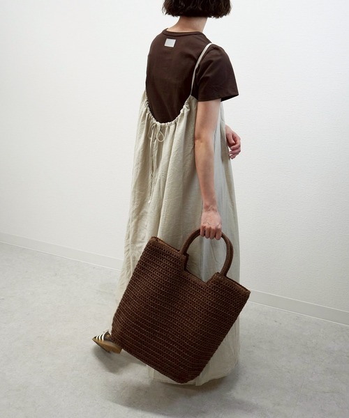 gossara(ゴサラ)の「【昨年即完した人気商品】ハンドルペーパートート(かごバッグ・レディース・ベージュ/ブラック/ブラウン・FREE)」の22枚目の写真