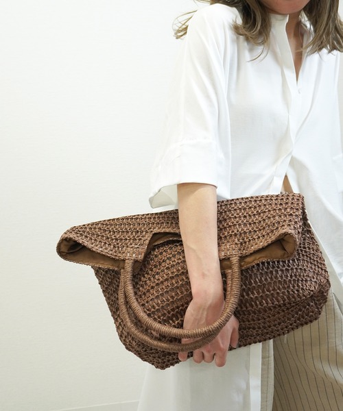 gossara(ゴサラ)の「【昨年即完した人気商品】ハンドルペーパートート(かごバッグ・レディース・ベージュ/ブラック/ブラウン・FREE)」の20枚目の写真