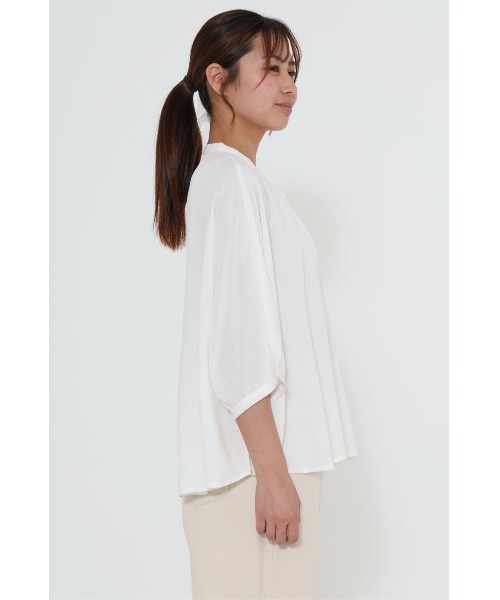 HEART MARKET(ハートマーケット)の「さらっと快適5分袖シャツ(シャツ/ブラウス・レディース・サックスブルー/ホワイト系/ホワイト/イエロー/チャコール・FREE)」の13枚目の写真