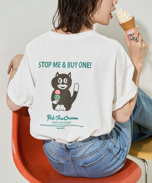 セール】限定展開 別注 YEH! キャット プリント 半袖 Tシャツ（Tシャツ