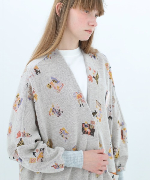 bedsidedrama(ベットサイドドラマ)の「BEDSIDEDRAMA/ベッドサイドドラマ/Twenty Night JQ Cardigan(カーディガン/ボレロ・レディース・ブラック/グレー・2/1)」の1枚目の写真