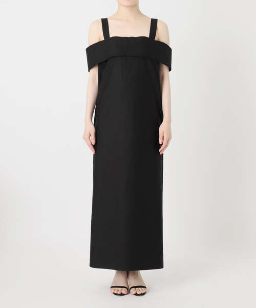 VERMEIL par iena（ヴェルメイユパーイエナ）の「cotton back satin ワンピース（ワンピース・レディース・ブラック/キャメル・38/36）」の15枚目の写真