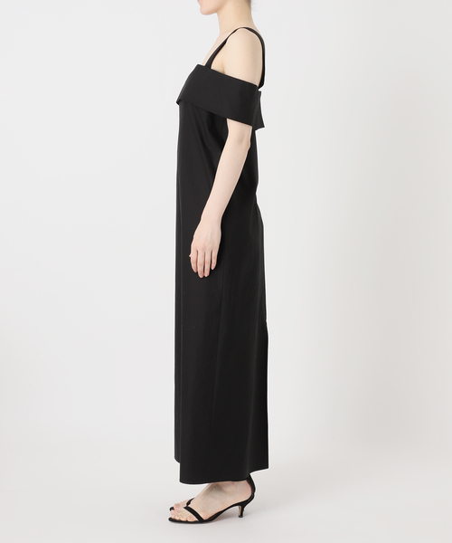 VERMEIL par iena（ヴェルメイユパーイエナ）の「cotton back satin ワンピース（ワンピース・レディース・ブラック/キャメル・38/36）」の16枚目の写真