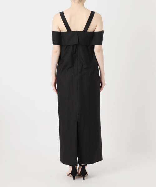 VERMEIL par iena（ヴェルメイユパーイエナ）の「cotton back satin ワンピース（ワンピース・レディース・ブラック/キャメル・38/36）」の17枚目の写真