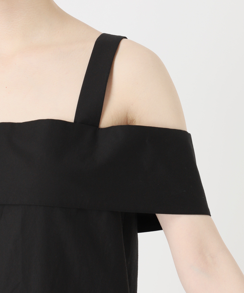 VERMEIL par iena（ヴェルメイユパーイエナ）の「cotton back satin ワンピース（ワンピース・レディース・ブラック/キャメル・38/36）」の19枚目の写真