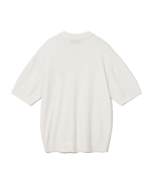 YALE(イェール)の「ヘリテージ ダン スキッパー ブークレ 半袖ニット ホワイト(Tシャツ/カットソー・レディース・その他・LARGE/MEDIUM/SMALL/X-LARGE)」の3枚目の写真