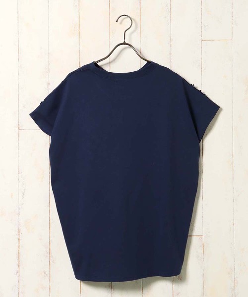 Bleu Bleuet(ブルーブルーエ)の「フラワー3D刺繍Tシャツ26NO1(Tシャツ/カットソー・レディース・ホワイト/ネイビー/ピンク・FREE)」の22枚目の写真